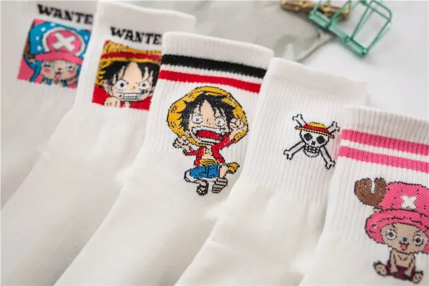 5Pair Anime One Piece Socks