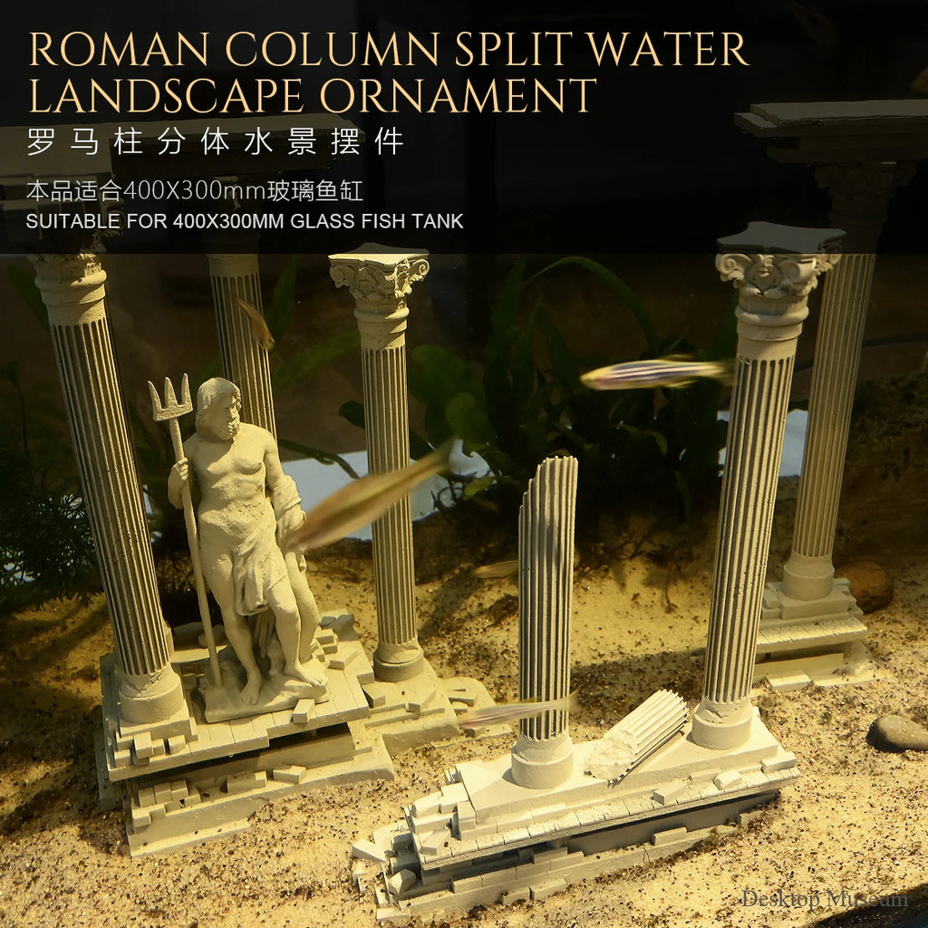 Fish Tank Water Landscape Roman Column