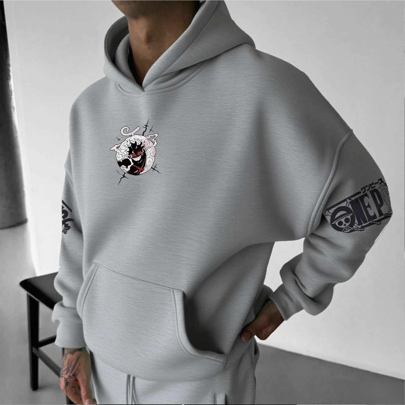 Anime Hoodie One Piece Luffy Gear 5 Nika 🫨❤️