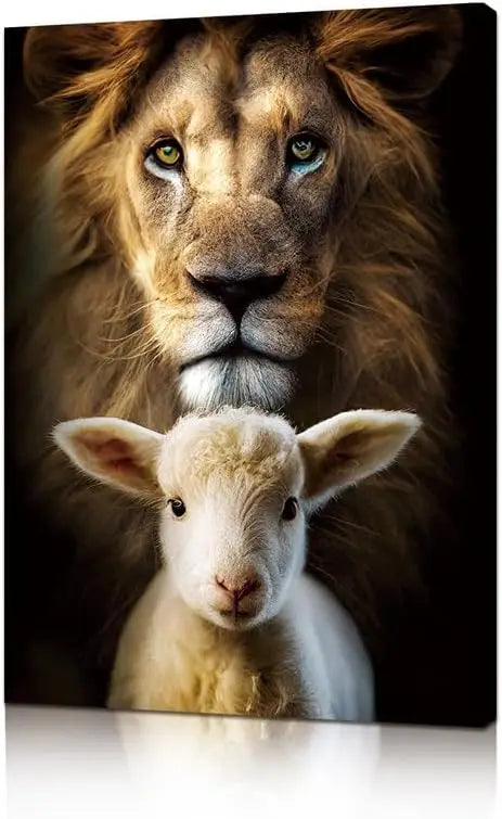 Jesus Saving The Lost Lamb Canvas Wall Art