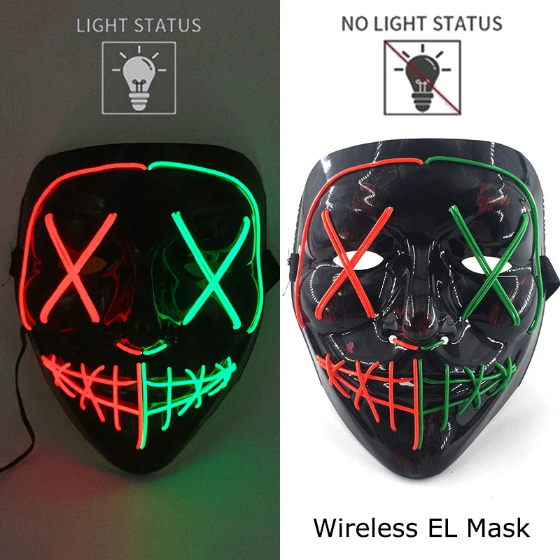 Wireless Neon LED Purge Mask