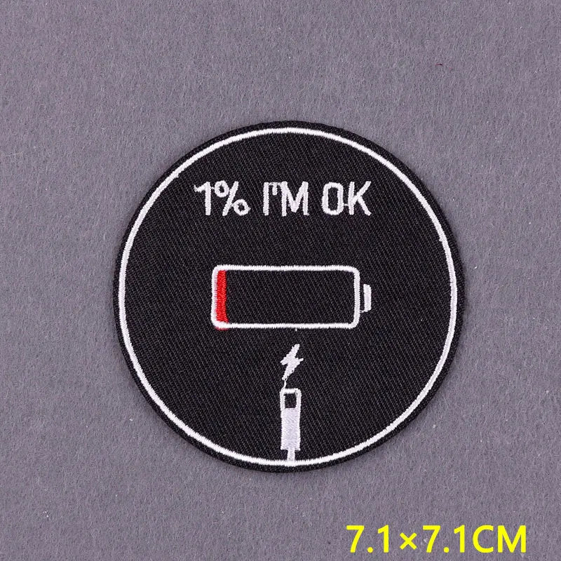 Embroidery Patch Positive Slogan
