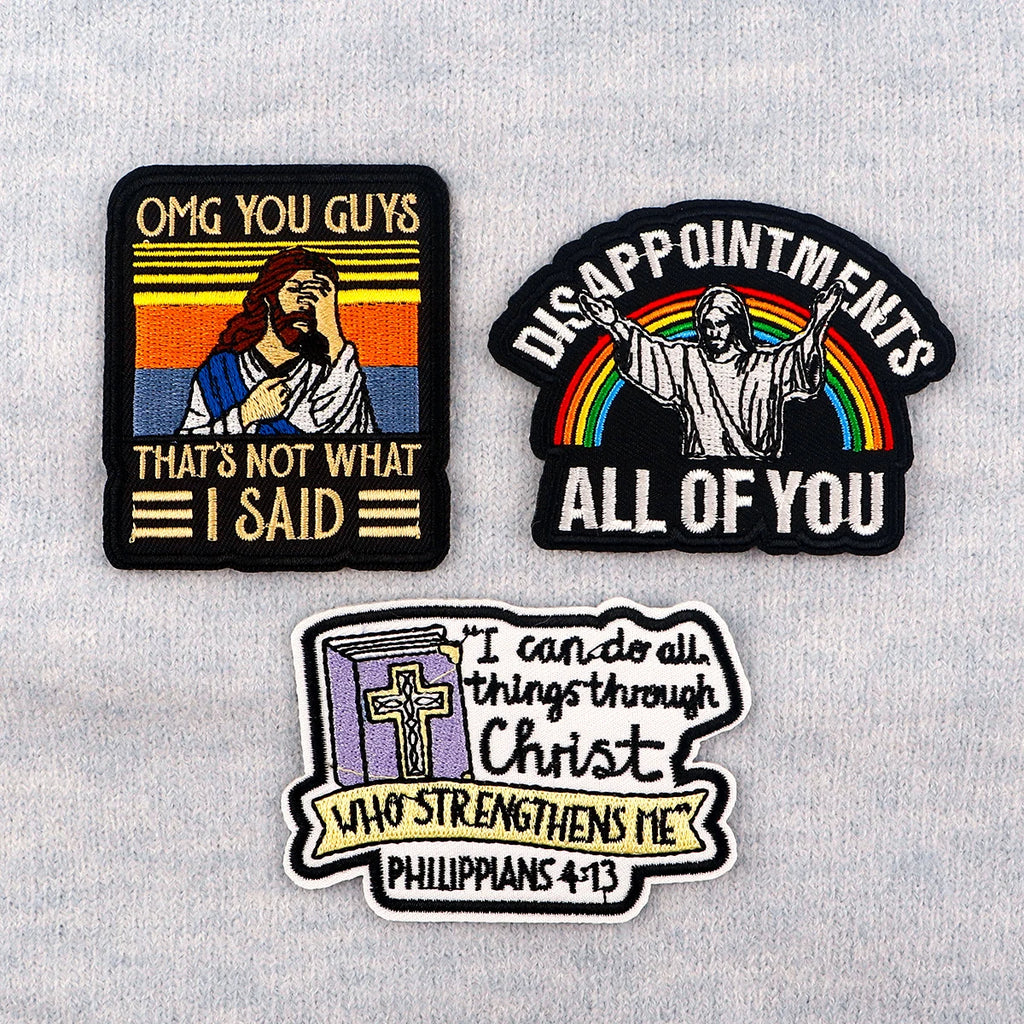 Jesus Funny Sayings Embroidered Patches