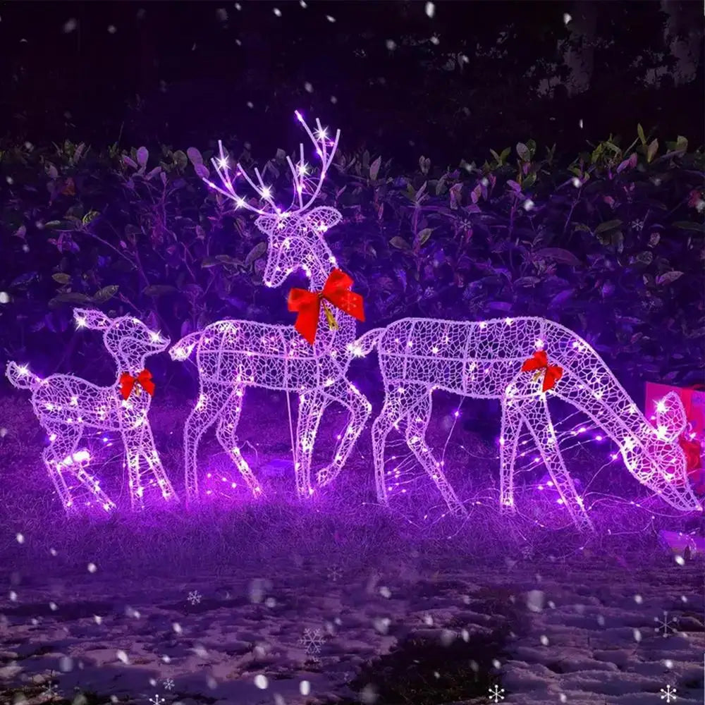LED Light Iron Art Elk Deer