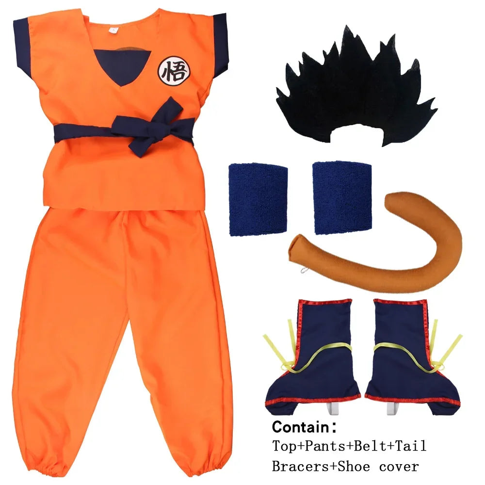 Kids Anime Son Goku Cosplay Costumes
