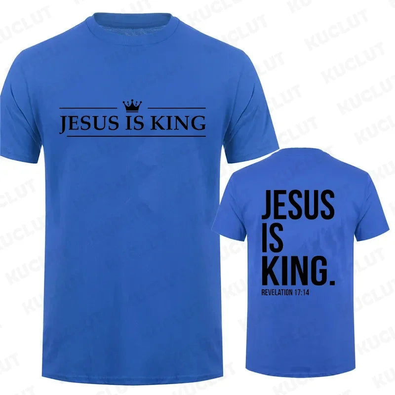 T Shirt Tees for Men Jesus Is King