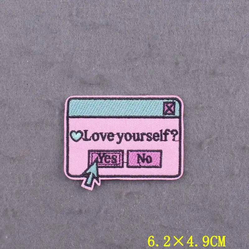 Embroidery Patch Positive Slogan