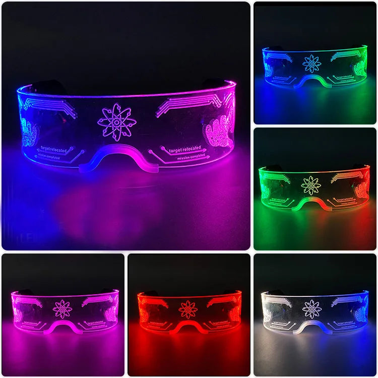 Futurist Cyberpunk Glasses LED Light