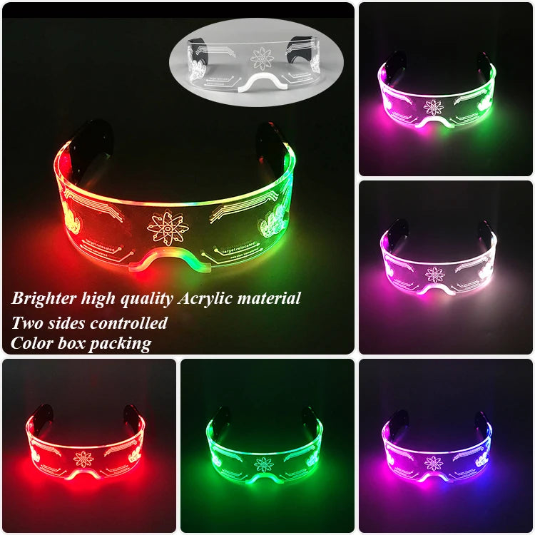 Futurist Cyberpunk Glasses LED Light