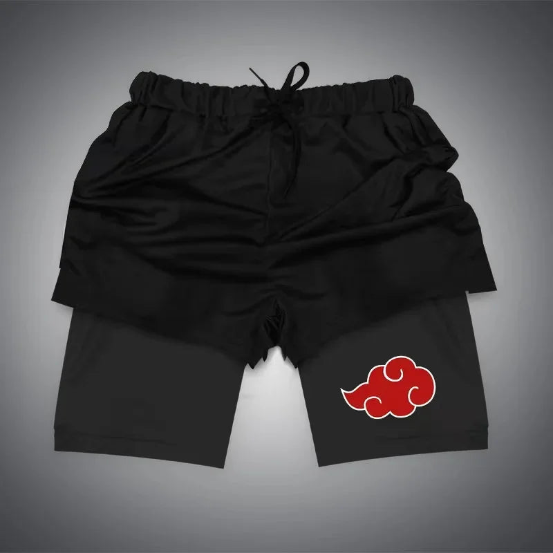 Anime Gym Shorts 2 in 1 Breathable