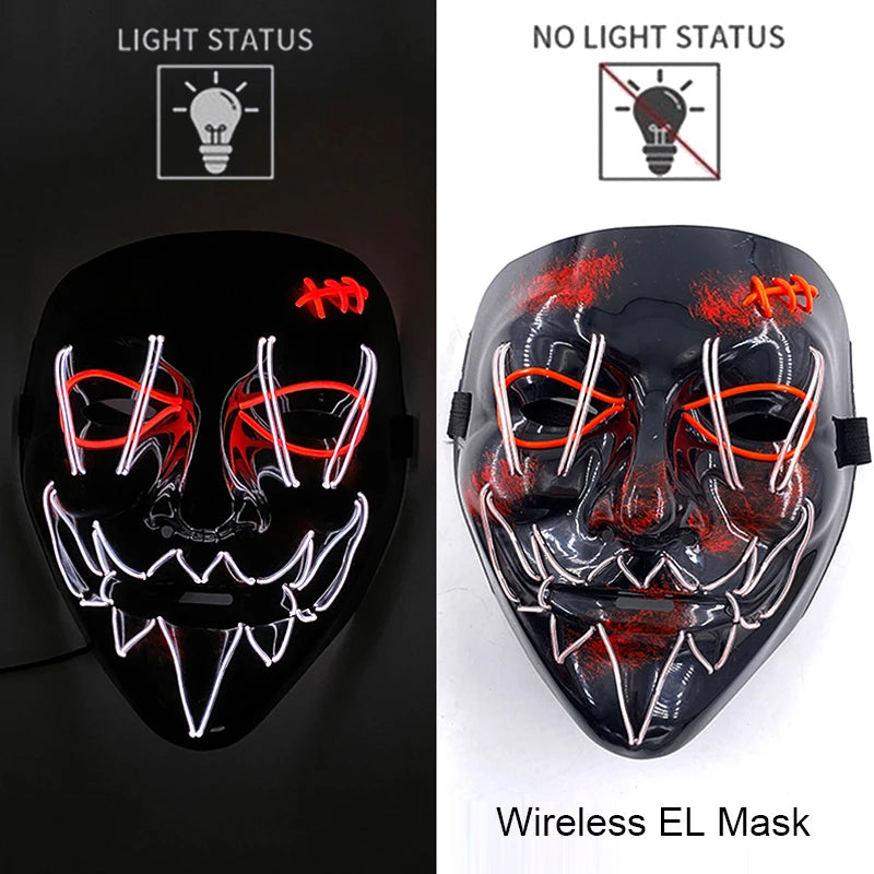 Wireless Neon LED Purge Mask