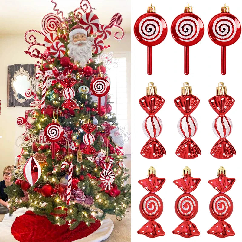 Christmas Lollipop Candy Cane Pendant