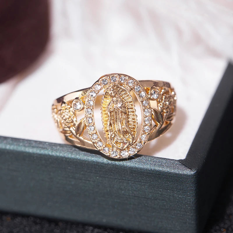 Exquisite Religious Virgin Mary Ring