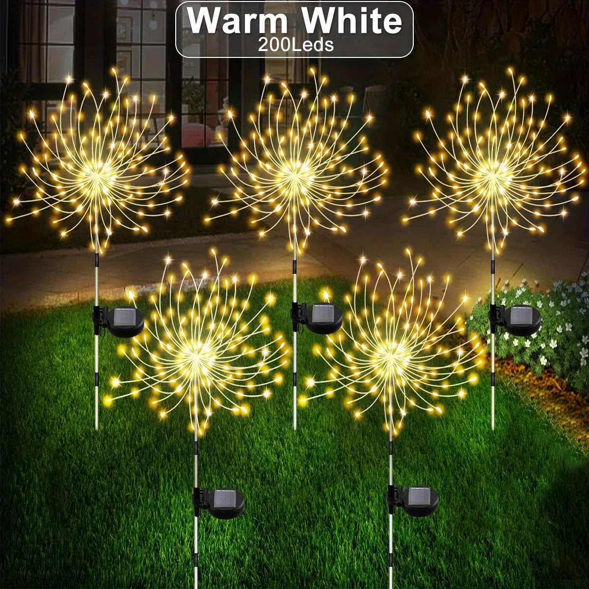 Solar Fireworks Lights Outdoor