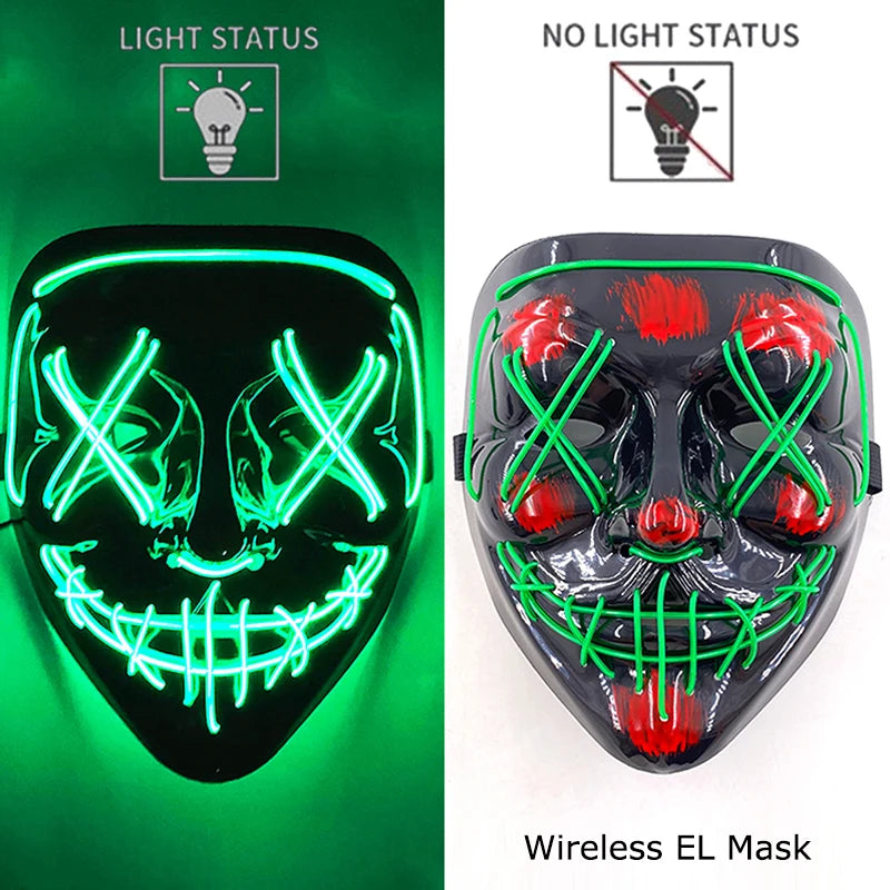 Wireless Neon LED Purge Mask