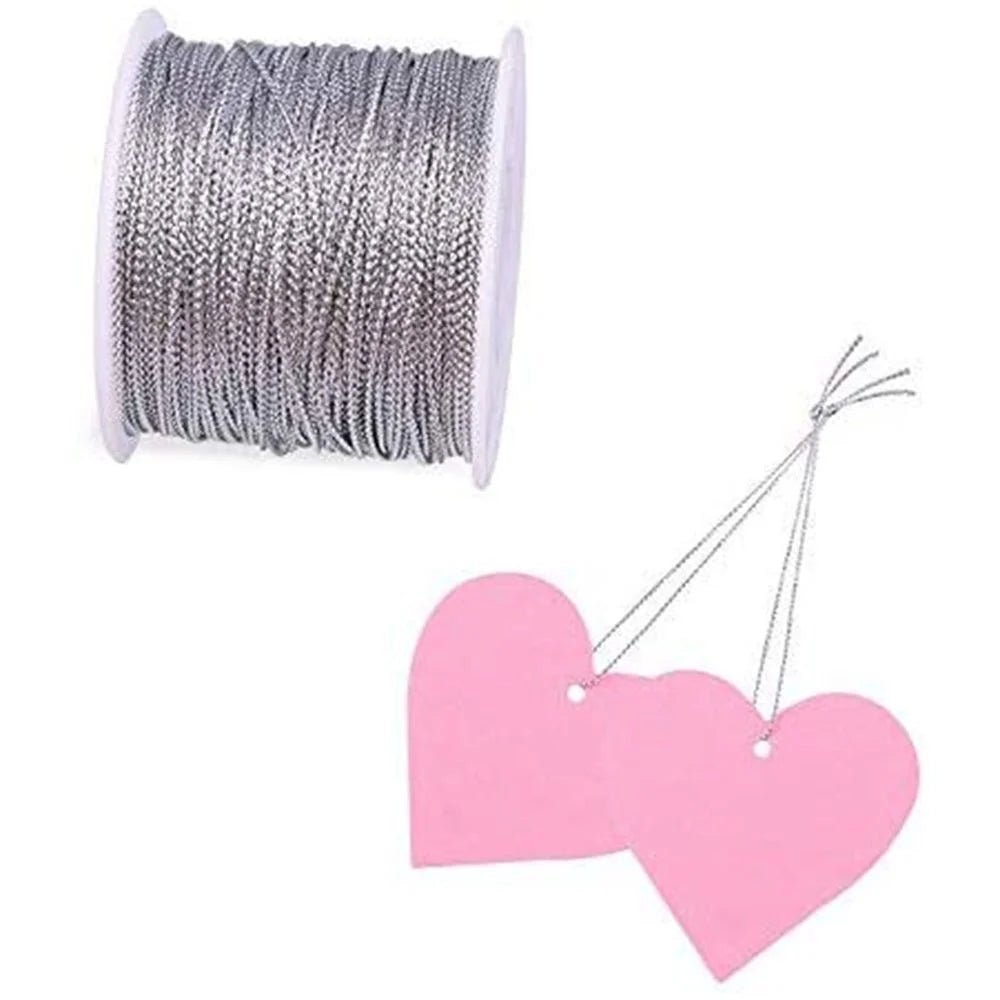 1roll 20m Gold Silver Metallic Cord Braided Rope For Christmas