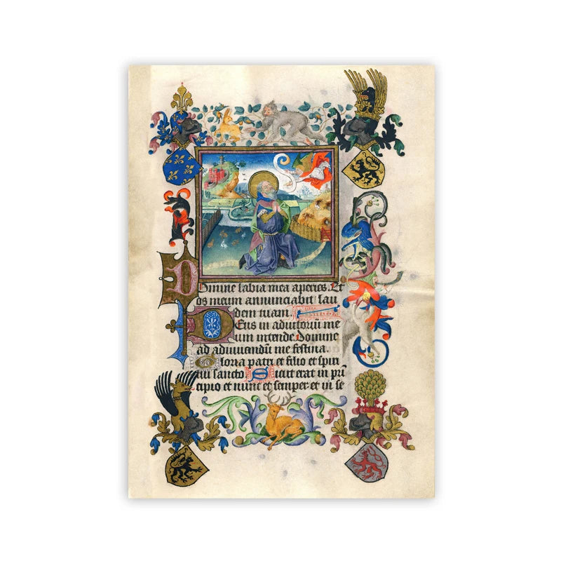 Colorful Illustrations of Vintage Illuminated Manuscripts r