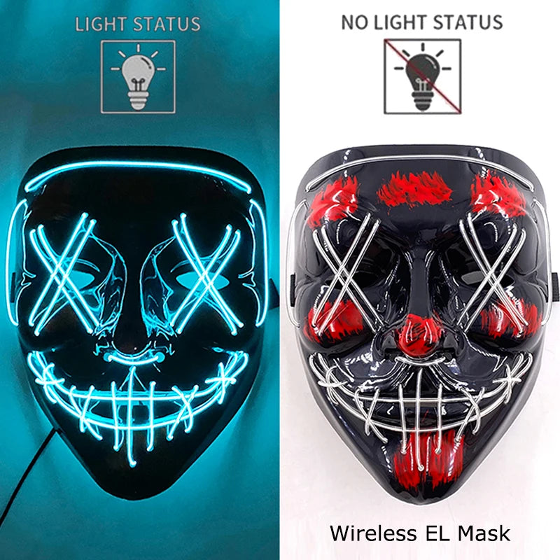 Wireless Neon LED Purge Mask