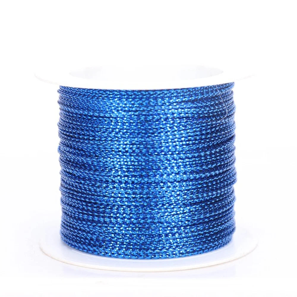 1roll 20m Gold Silver Metallic Cord Braided Rope For Christmas