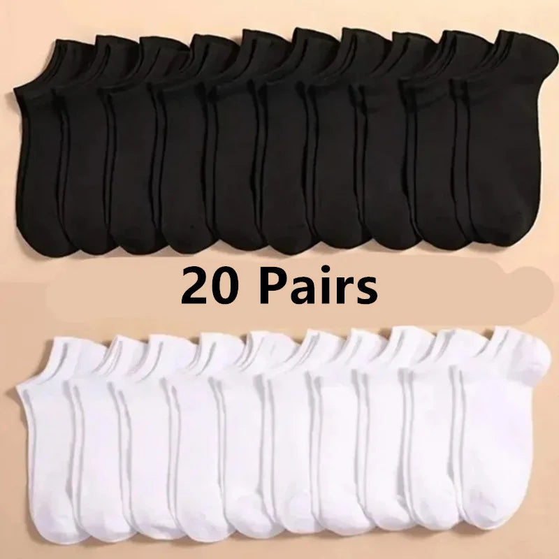 5/10/20 Pairs White Breathable Socks