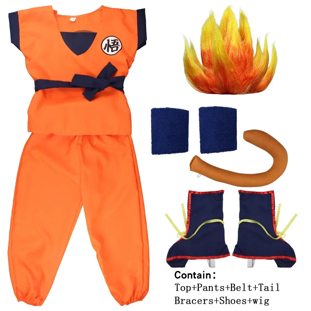 Kids Anime Son Goku Cosplay Costumes