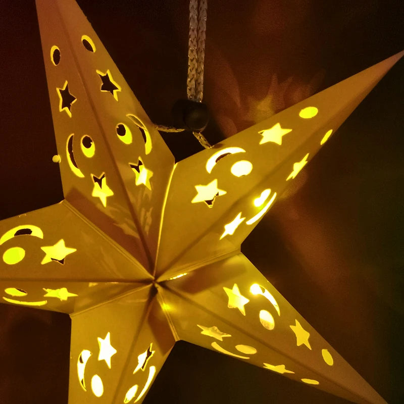 30/45/60cm Hollow Out Star Hanging Pendant Led Light