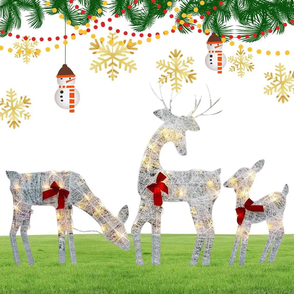 LED Light Iron Art Elk Deer