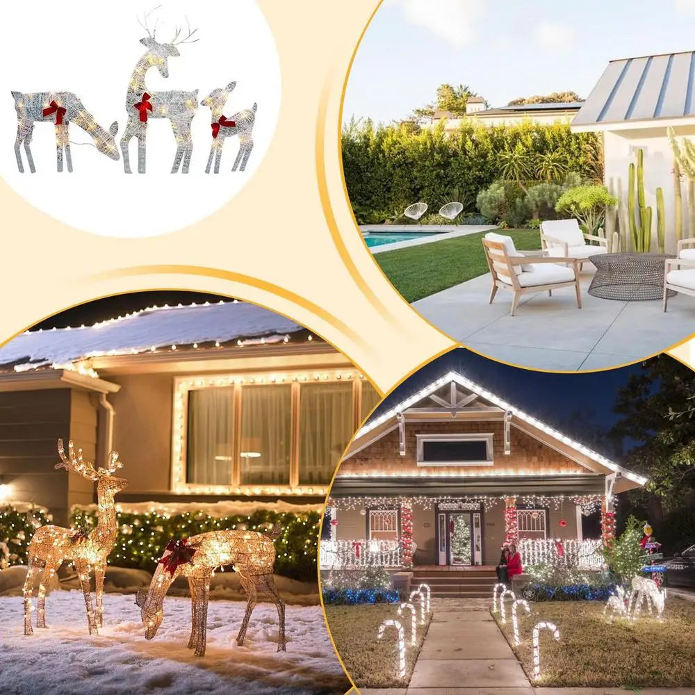 LED Light Iron Art Elk Deer