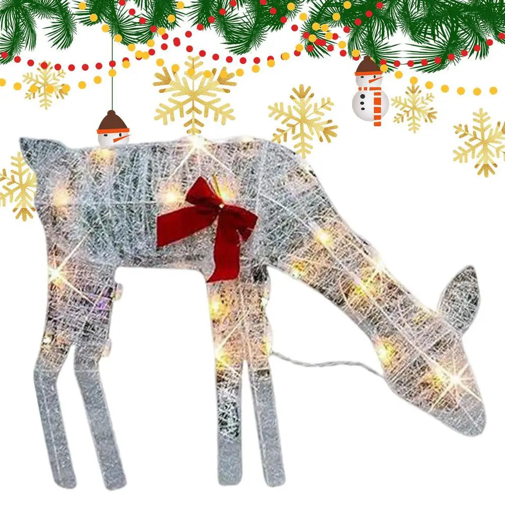 LED Light Iron Art Elk Deer