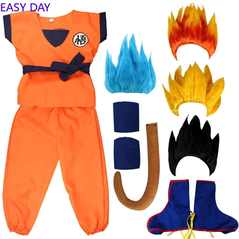 Kids Anime Son Goku Cosplay Costumes