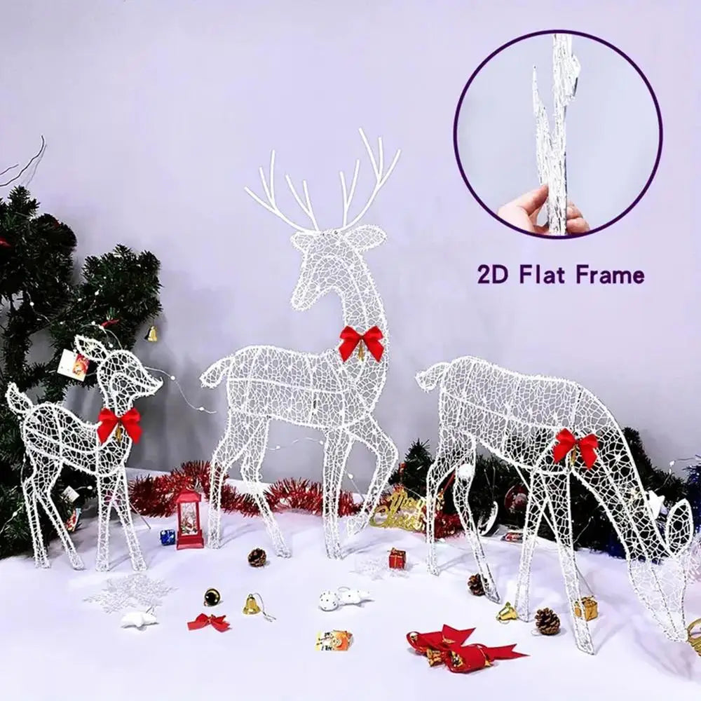 LED Light Iron Art Elk Deer