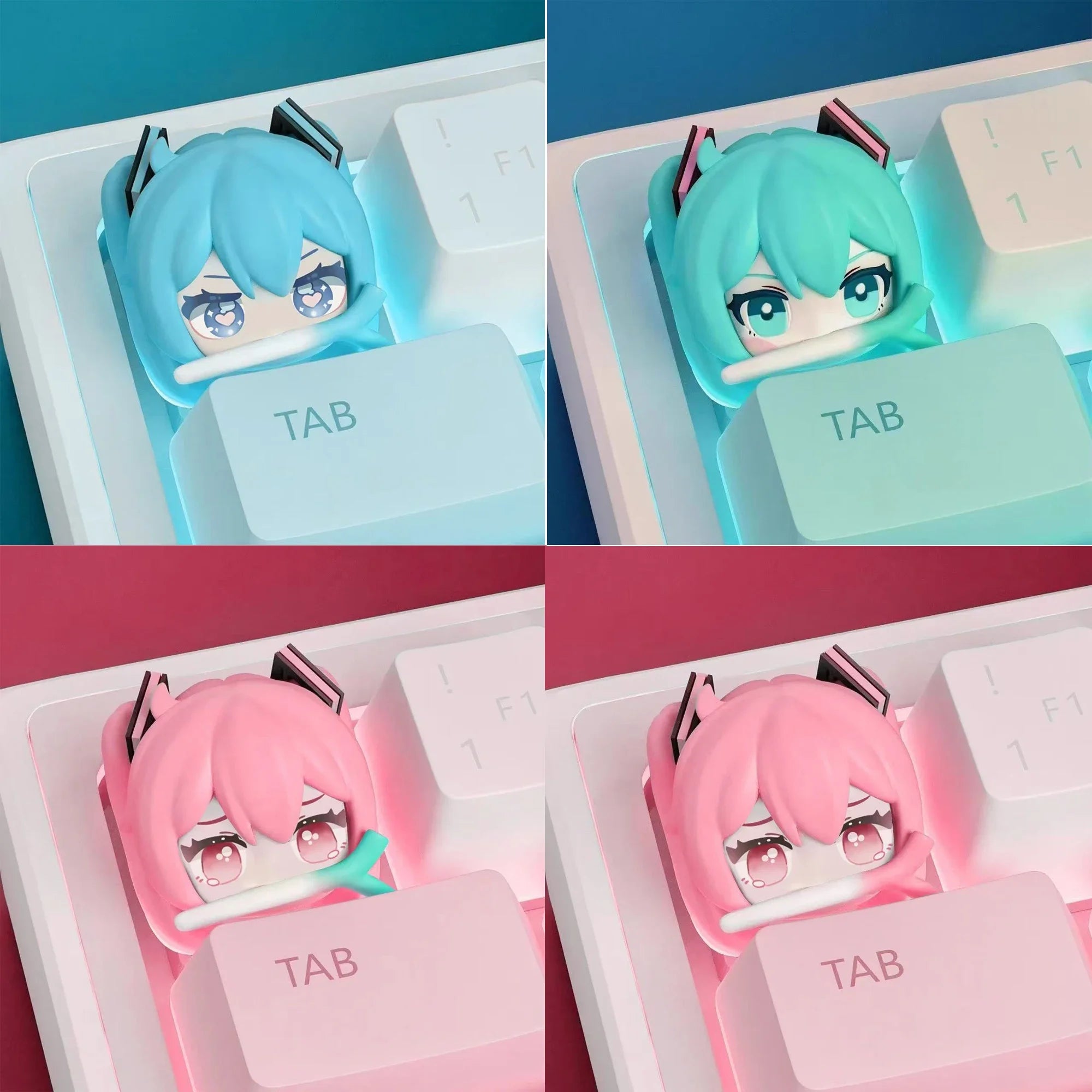 Cute Hatsune Miku DIY Keycaps Anime