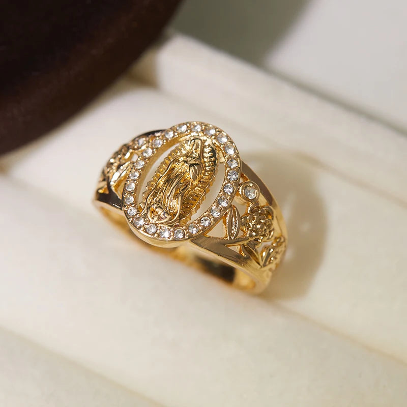 Exquisite Religious Virgin Mary Ring