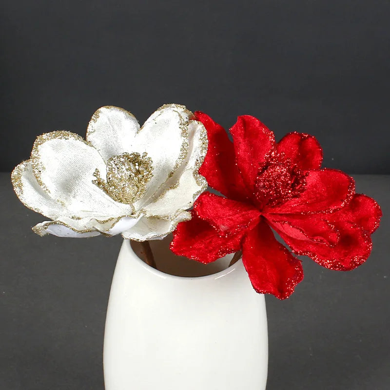 Glitter Christmas Flower Artificial