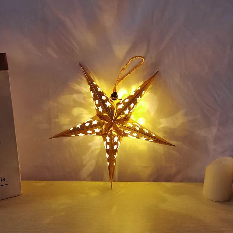 30/45/60cm Hollow Out Star Hanging Pendant Led Light