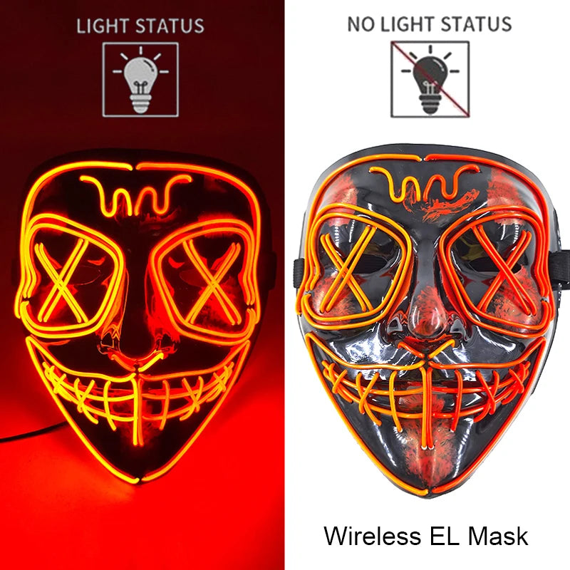 Wireless Neon LED Purge Mask