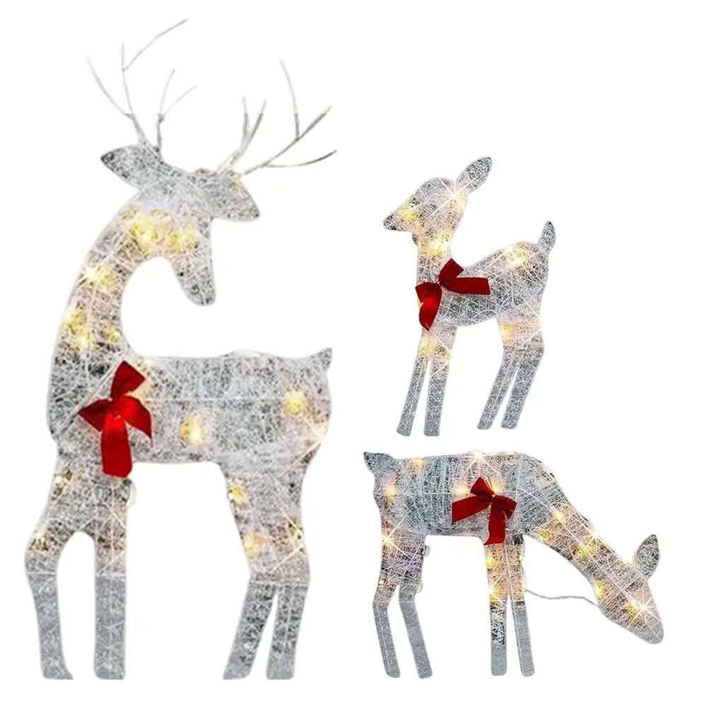 LED Light Iron Art Elk Deer