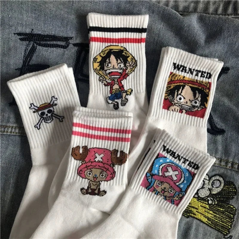 5Pair Anime One Piece Socks