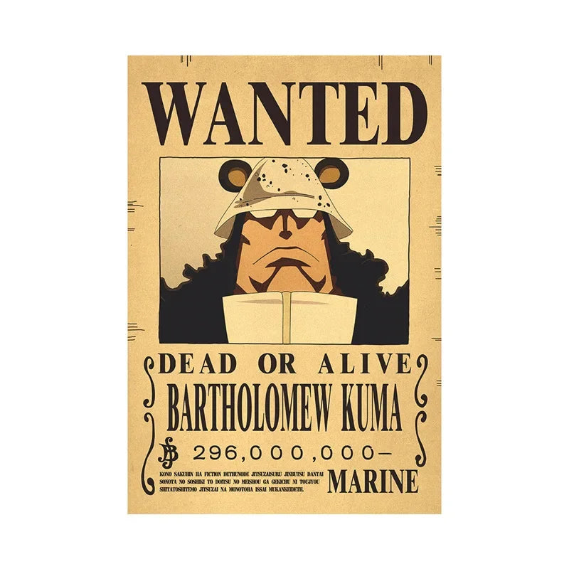 One Piece Anime Bounty Wanted Posters