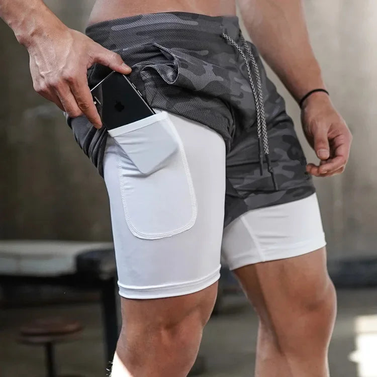 Anime Gym Shorts 2 In 1 Double Layer