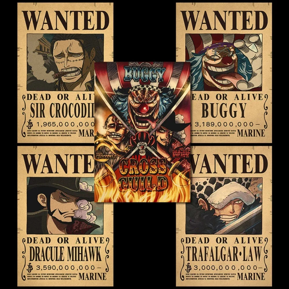 One Piece Anime Bounty Wanted Posters