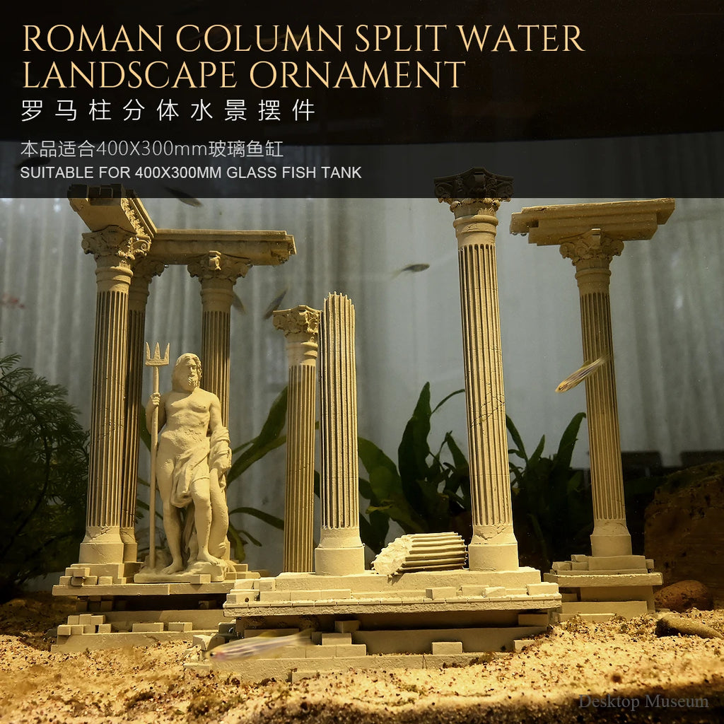 Fish Tank Water Landscape Roman Column