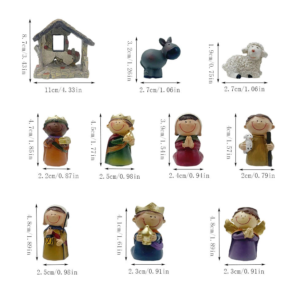 Small Nativity Set Resin