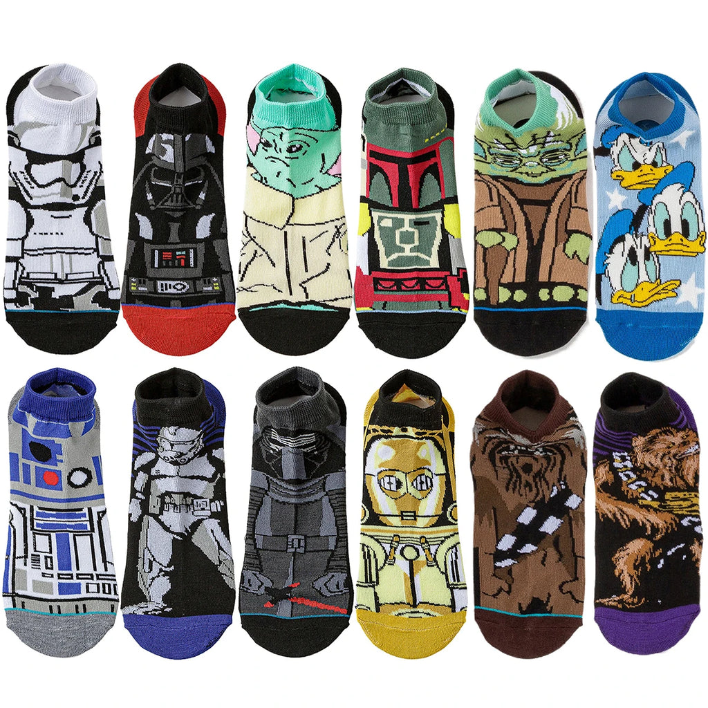 6Pairs Disney Funny Socks