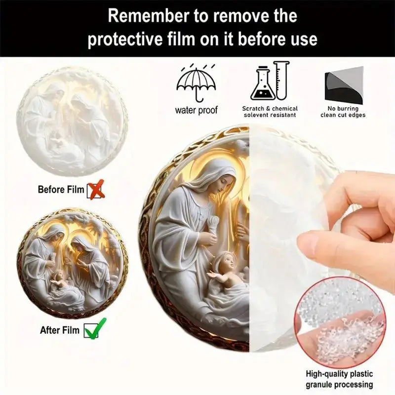 2D Flat Acrylic Christmas Tree Pendant