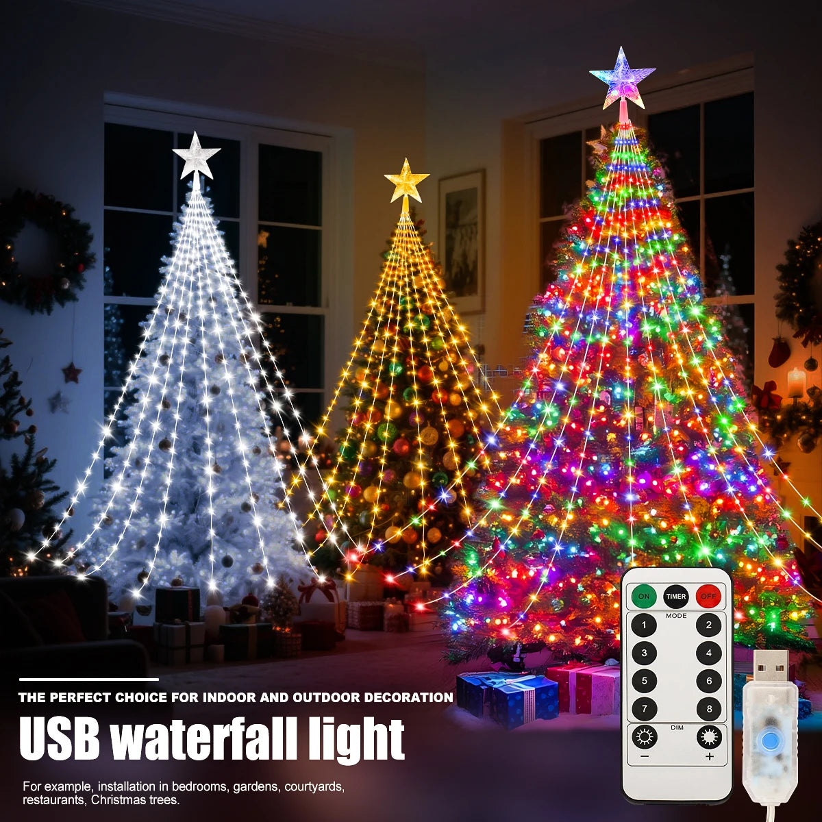 LED Outdoor Christmas Tree Decorations Lights