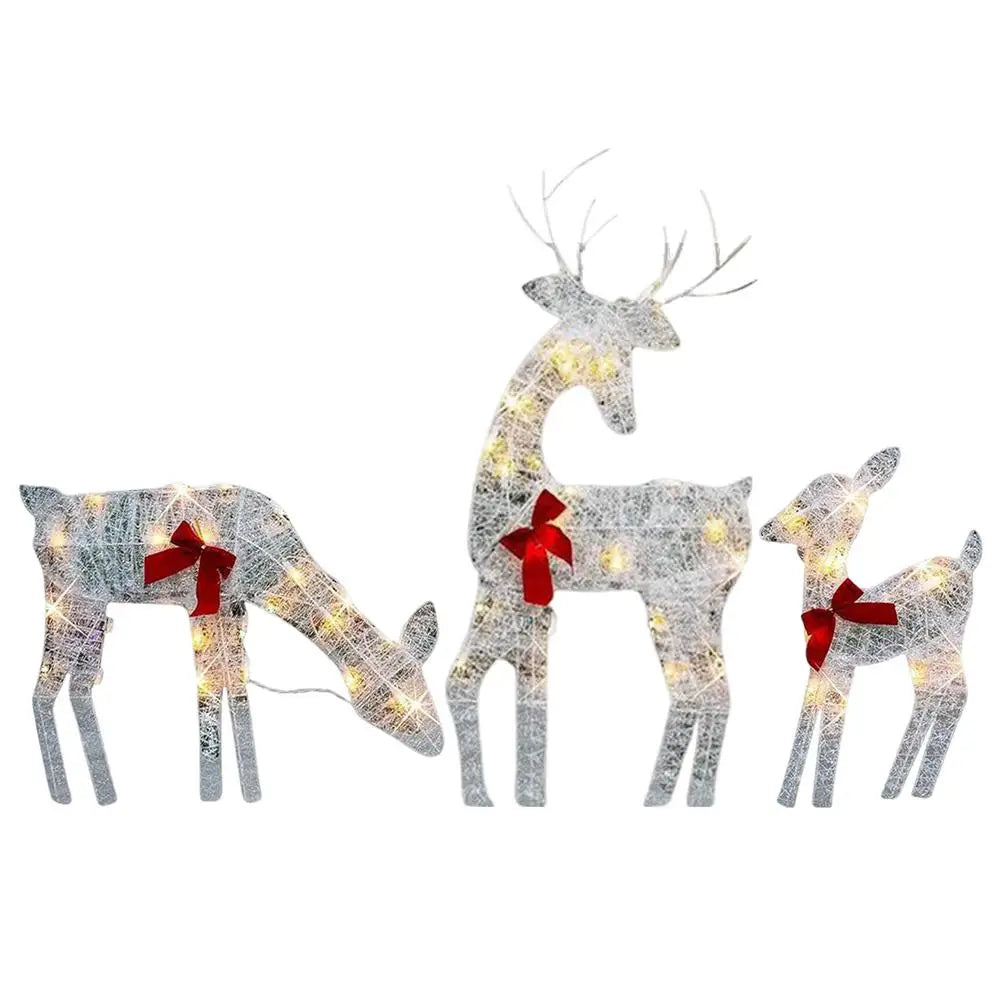 LED Light Iron Art Elk Deer
