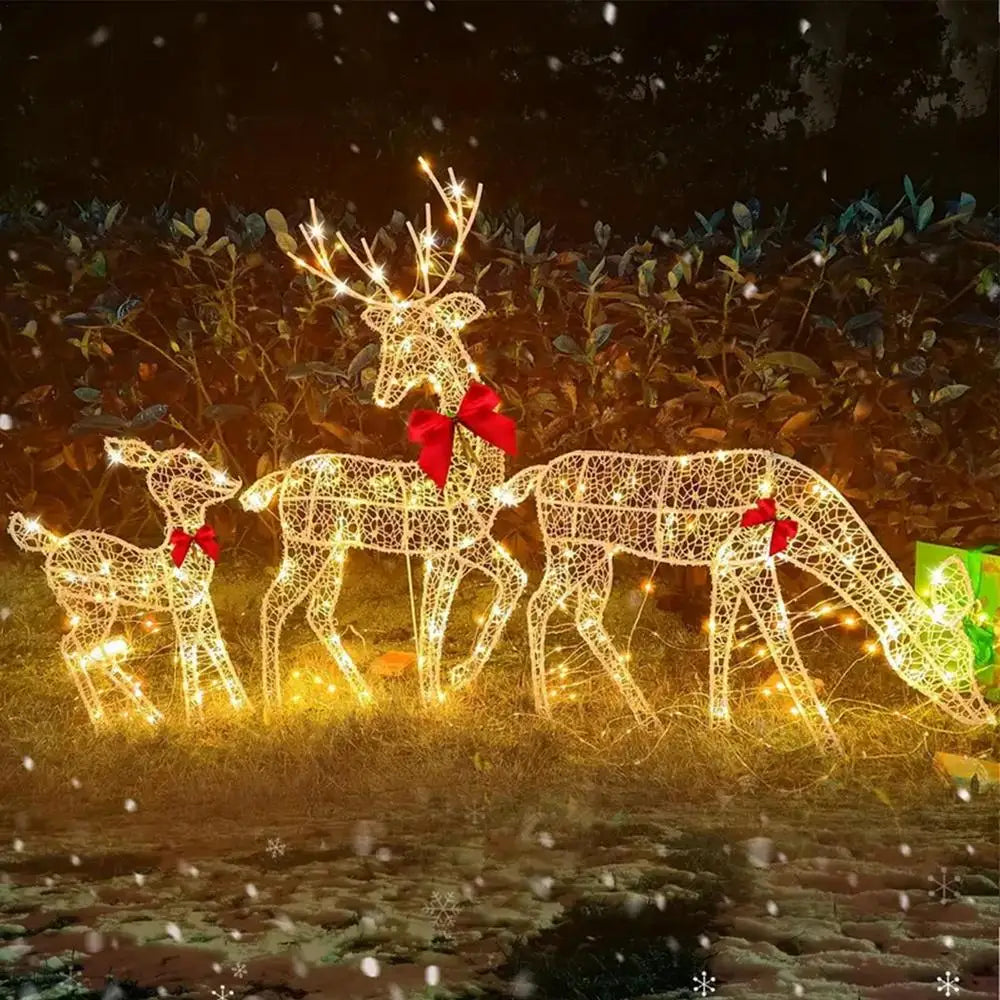 LED Light Iron Art Elk Deer