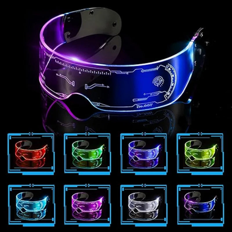 Futurist Cyberpunk Glasses LED Light