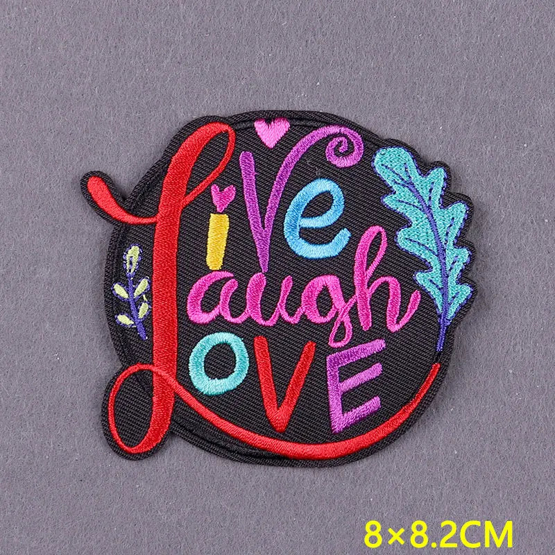 Embroidery Patch Positive Slogan